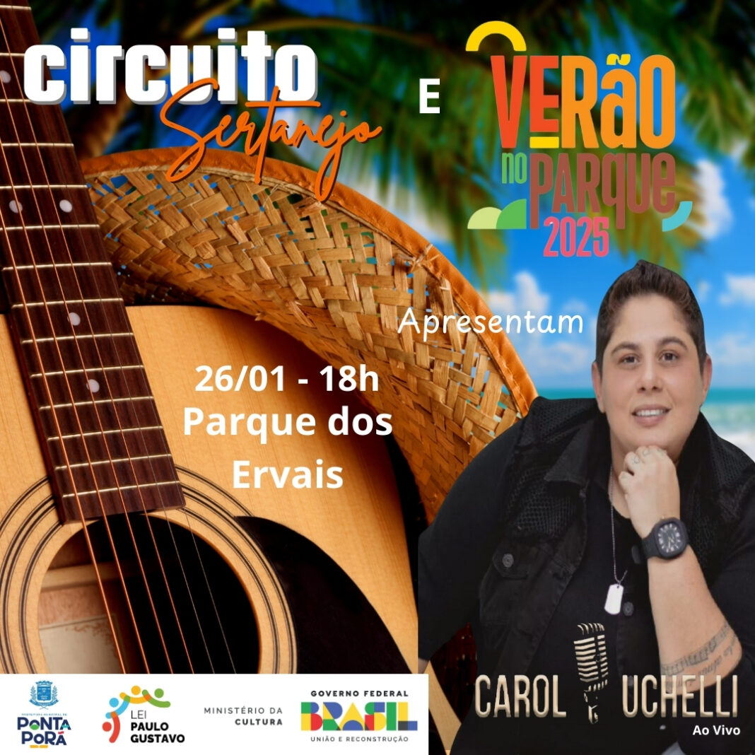 Carol Uchelli faz show neste domingo no Parque dos Ervais
